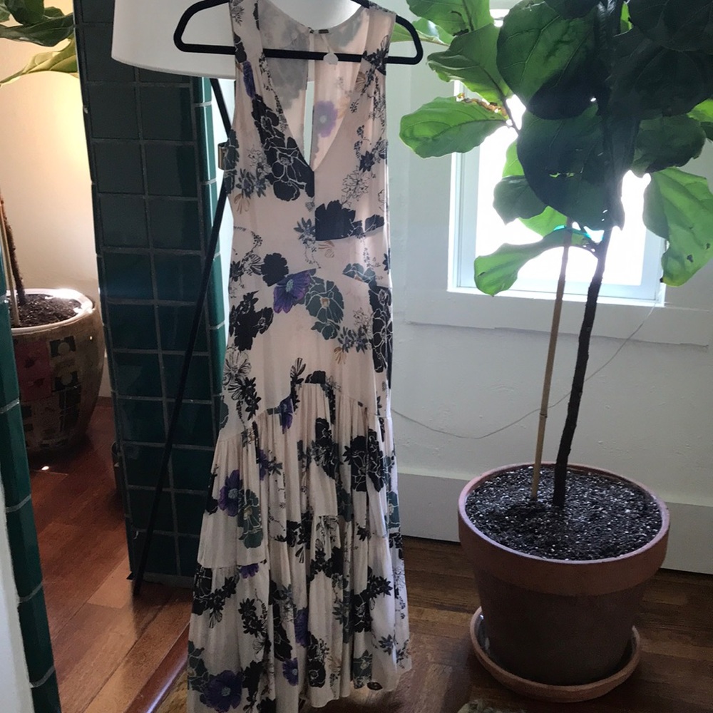 Free People full length floral dress